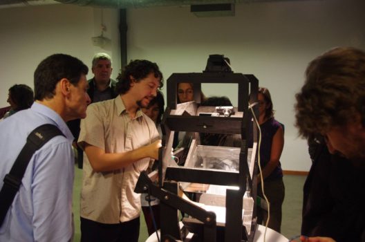 Foto: presentación del proyecto autores.uy en el Centro Cultural de España, Montevideo, 2015